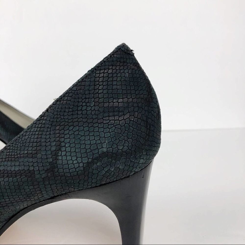 Matt Bernson Python Snake Embossed Pointy Toe Hee… - image 7